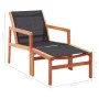 Gartenstuhl mit Eukalyptusholz und Textilene-Fußstütze von vidaXL, Gartenstühle - Ref: Foro24-48702, Preis: 136,34 €, Rabatt: %