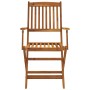Comedor de jardín plegable 9 piezas de madera maciza de acacia