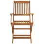Comedor de jardín plegable 7 piezas de madera maciza de acacia