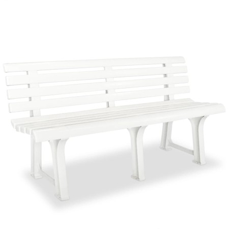 Banco de jardín plástico blanco 145,5 cm