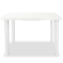 Mesa de jardín de plástico blanca 101x68x72 cm