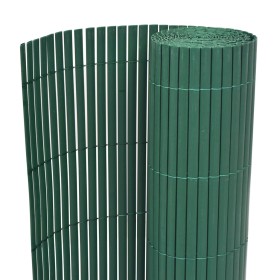 Valla de jardín de doble cara PVC verde 90x300 cm Valla de jardín de doble cara PVC verde 90x300 cm