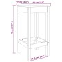 Hocker 2 Stk. massives Kiefernholz schwarz 40x40x78 cm von vidaXL, Essstühle - Ref: Foro24-822141, Preis: 97,39 €, Rabatt: %