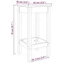 Hocker 2 Stk. massives Kiefernholz schwarz 40x40x78 cm von vidaXL, Essstühle - Ref: Foro24-822141, Preis: 83,73 €, Rabatt: %