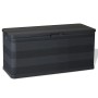 Caja de almacenamiento de jardín negra 117x45x56 cm en Cajas de almacenaje para exteriores | Comprar online en Foro24