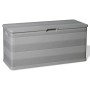 Caja de almacenamiento de jardín gris 117x45x56 cm