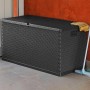 Caja de almacenamiento de jardín antracita ratán PP 120x56x63cm
