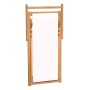 Silla de jardín de teca color crema 56x105x96 cm