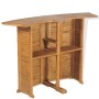 Mesa de bar plegable de madera teca maciza 155x53x105 cm