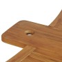 Mesa de bar plegable de madera teca maciza 155x53x105 cm