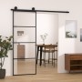 Schiebetür mit ESG-Aluminium-Glasbeschlagsatz 76x205 cm von vidaXL, Türen für zu Hause - Ref: Foro24-3152146, Preis: 205,28 €...