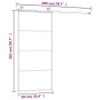 Sliding door with ESG aluminum glass hardware set 90x205 cm by vidaXL, Doors for the home - Ref: Foro24-3152148, Price: 250,6...