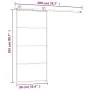 Sliding door with ESG aluminum glass hardware set 90x205 cm by vidaXL, Doors for the home - Ref: Foro24-3152148, Price: 273,5...