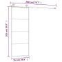 Schiebetür mit ESG-Aluminium-Glasbeschlagsatz 76x205 cm von vidaXL, Türen für zu Hause - Ref: Foro24-3152146, Preis: 205,28 €...