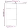 Sliding door glass hardware set ESG aluminum 102.5x205 cm by vidaXL, Doors for the home - Ref: Foro24-3152150, Price: 272,71 ...