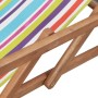 Silla de playa plegable tela y estructura de madera multicolor en Sillas de jardín | Comprar online en Foro24
