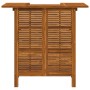 Mesa alta de bar de madera de acacia maciza 110x50x105 cm