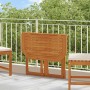 Mesa para terraza bistró madera maciza de acacia 90x50x75 cm