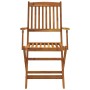 Set comedor de jardín plegable 5 piezas madera maciza de acacia