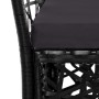 Conjunto de comedor de exterior 7 piezas ratán sintético negro