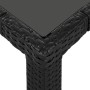 Juego de comedor de jardín 5 piezas de ratán sintético negro