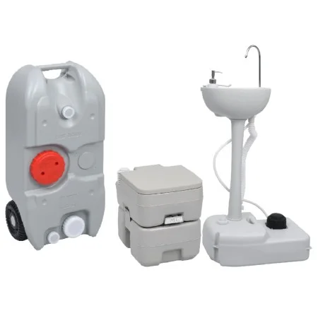 Toilet set with sink and portable water tank for camping by vidaXL, Camping and hiking - Ref: Foro24-3154911, Price: 339,90 €...