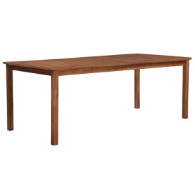 Mesa de jardín madera maciza de acacia 200x100x74 cm