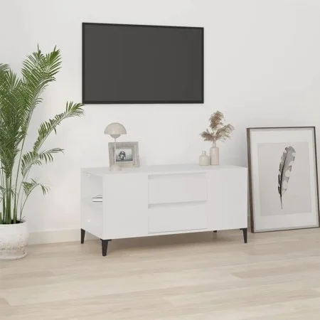 Weißer TV-Schrank aus Sperrholz, 102 x 44,5 x 50 cm von vidaXL, TV-Möbel - Ref: Foro24-819604, Preis: 62,96 €, Rabatt: %