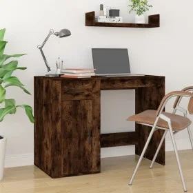 Schreibtisch aus geräuchertem Eichensperrholz, 100 x 49 x 75 cm von vidaXL, Schreibtische - Ref: Foro24-816789, Preis: 67,35 ...