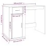 Schreibtisch aus geräuchertem Eichensperrholz, 100 x 49 x 75 cm von vidaXL, Schreibtische - Ref: Foro24-816789, Preis: 67,35 ...