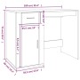 Schreibtisch aus geräuchertem Eichensperrholz, 100 x 49 x 75 cm von vidaXL, Schreibtische - Ref: Foro24-816789, Preis: 69,25 ...