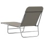 Tumbonas plegables 2 unidades acero y tela gris