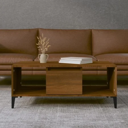 Couchtisch aus braunem Eichensperrholz, 90 x 50 x 36,5 cm von vidaXL, Couchtisch - Ref: Foro24-821075, Preis: 49,21 €, Rabatt: %