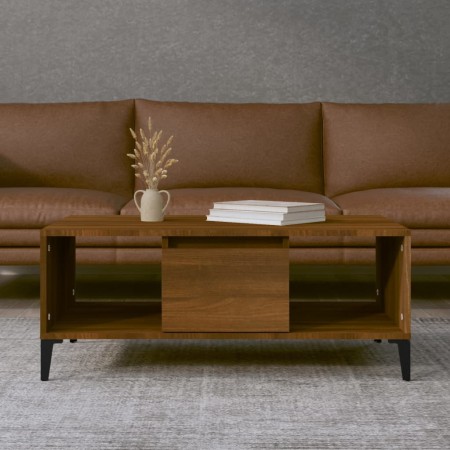 Oak brown plywood coffee table 90x50x36.5 cm by vidaXL, Coffee table - Ref: Foro24-821075, Price: 49,21 €, Discount: %