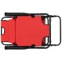 Tumbonas plegables con reposapiés 2 unidades acero rojo