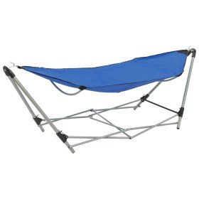 Hamaca con soporte plegable azul en Hamacas | Comprar online en Foro24