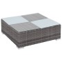 Set de muebles de jardín 8 pzas y cojines ratán sintético gris