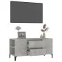 TV stand made of gray concrete plywood 102x44.5x50 cm by vidaXL, TV Furniture - Ref: Foro24-819608, Price: 82,59 €, Discount: %
