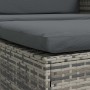 Set de muebles de jardín 2 pzas y cojines ratán sintético gris en Sofás de exterior | Comprar online en Foro24