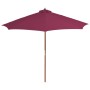 Sombrilla de jardín con palo de madera rojo burdeos 300 cm en Sombrillas | Comprar online en Foro24