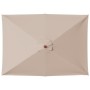 Sombrilla de jardín con palo de madera taupe 150x200 cm