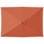 Sombrilla de jardín con palo de madera terracota 150x200 cm