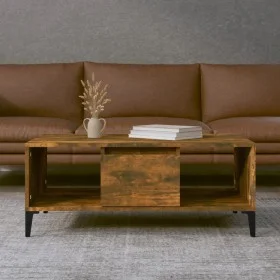 Couchtisch aus geräuchertem Eichensperrholz, 90 x 50 x 36,5 cm von vidaXL, Couchtisch - Ref: Foro24-821073, Preis: 70,19 €, R...