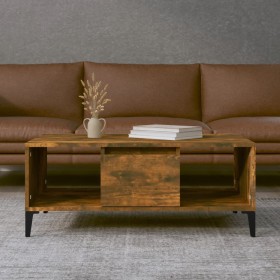 Mesa de centro madera contrachapada roble ahumado 90x50x36,5 cm de vidaXL, Mesas de centro - Ref: Foro24-821073, Precio: 70,7...
