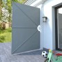 Toldo lateral plegable terraza gris 240x160 cm