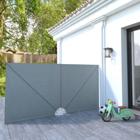 Toldo lateral plegable terraza gris 300x150 cm