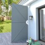 Toldo lateral plegable terraza gris 300x150 cm