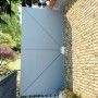 Toldo lateral plegable terraza gris 400x200 cm