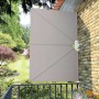 Toldo lateral plegable terraza color crema 240x160 cm