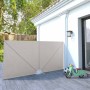 Toldo lateral plegable terraza color crema 300x150 cm